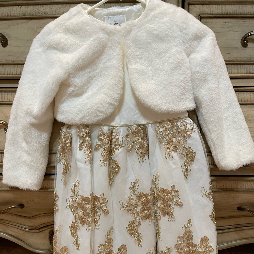 Gold holiday dress